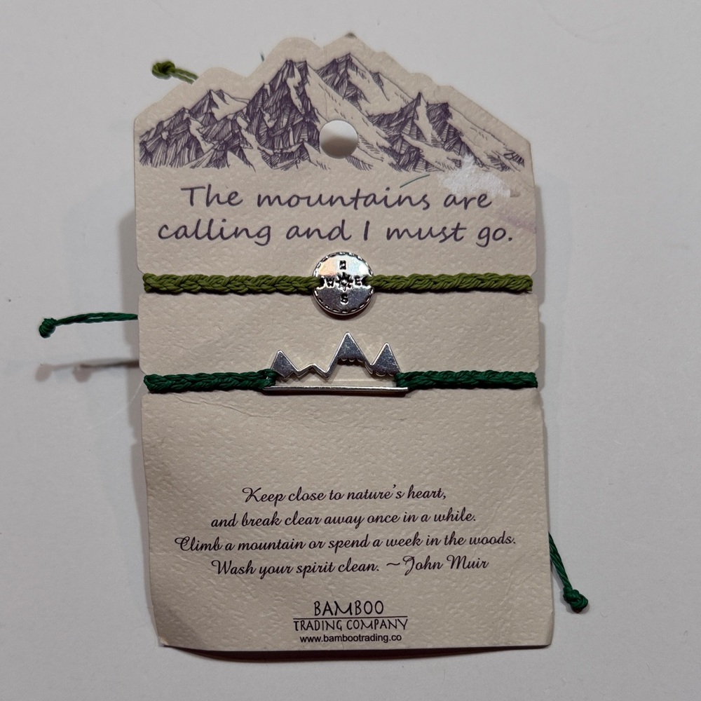 Bamboo Trading Company  Mountain Bracelets NWT